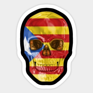 Catalan Flag  Catalonia Catalan Flag Skull - Gift for Catalan From Catolonia Sticker